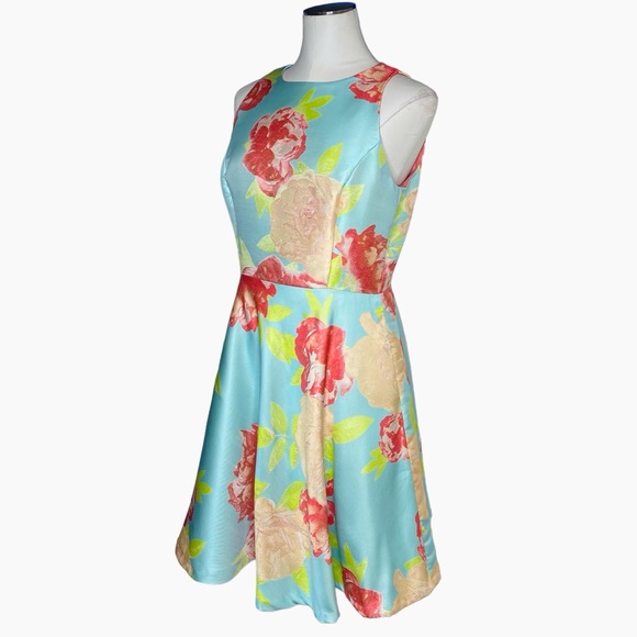 Tahari Floral Fit and Flare Dress - Picture 4 of 9